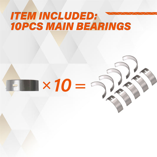 Crankshaft Main Bearings Set 2710330601 2710330602, Crankshaft Main Bearings Set for 2002-2017 Mercedes-Benz, Daysyore Crankshaft Main Bearings Set, Car Crankshaft Main Bearings Set