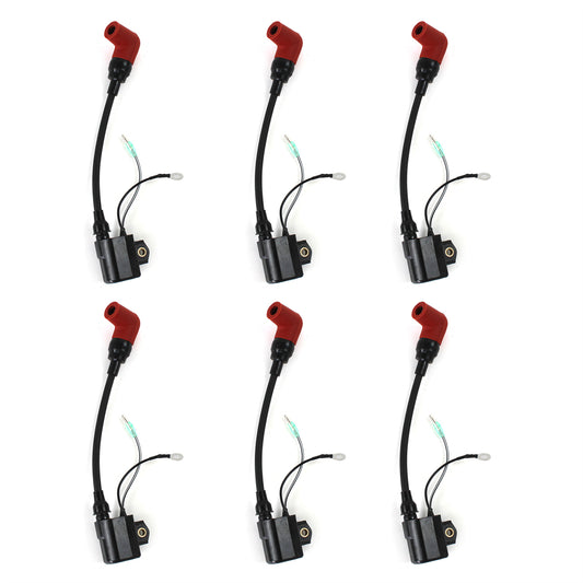 Daysyore® 6Pcs Heavy Duty Ignition Coil 100-225HP 6R3-85570-01-00 for Yamaha Outboard