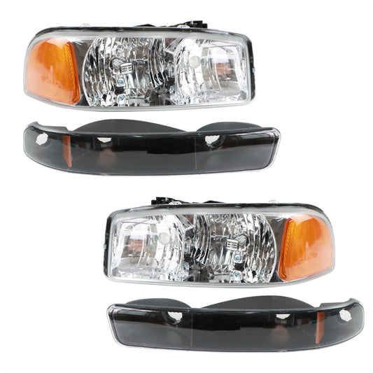 Daysyore 2pcs Headlight Assembly, Headlight Assembly for 1999 to 2007, Headlight Assembly GMC Sierra/Yukon