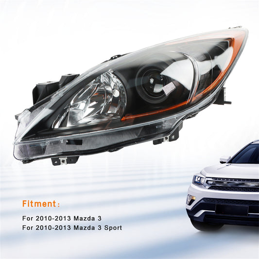 Daysyore 2pcs Headlight Assembly,Headlight Assembly for 2010 to 2013, Headlight Assembly Mazda 3