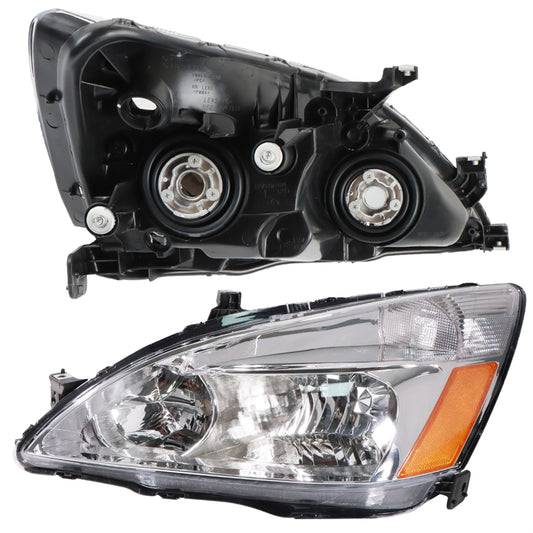 Daysyore Headlight Assembly, Headlight Assembly for  2003-2007, Headlight Assembly Honda Accord,Headlight Assembly Clear+Yellow,Auto Headlight Assembly,Car Headlight Assembly