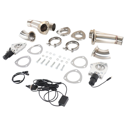 Daysyore 2 Set Manual Switch Electric Exhaust Cutout Valve 2.5/3 Inch