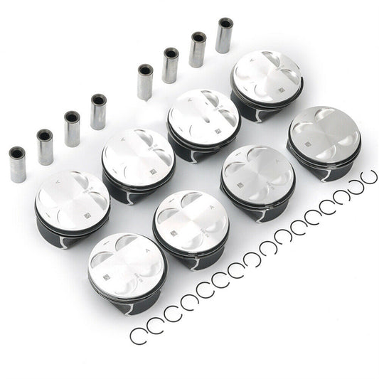 Daysyore® Pistons & Rings Set N62B48 11257542292 for BMW 550i 650i X5 E60 E61 E63 E65 E70 N62B48 4.8L