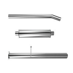Burble Pack 4" DPF Delete Race Pipe for 2013-2018 6.7L Cummins Ram 2500/3500 (with Muffler)