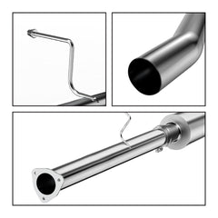 Burble Pack 4" DPF Delete Race Pipe for 2013-2018 6.7L Cummins Ram 2500/3500 (with Muffler)