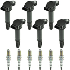 Daysyore® 6pcs Ignition Coils +6pcs Iridium Spark Plugs for 2005-2018 Toyota Avalon 3.5L UF487