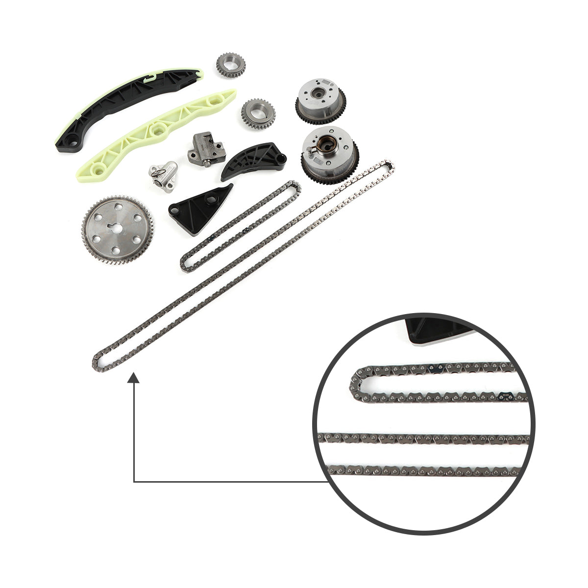 thumbnail interactive-video image 1 of Hyundai / Kia 2.0L Full Timing Chain Kit – 2010-2013 Genesis Coupe Forte OEM Fit 1 of 3