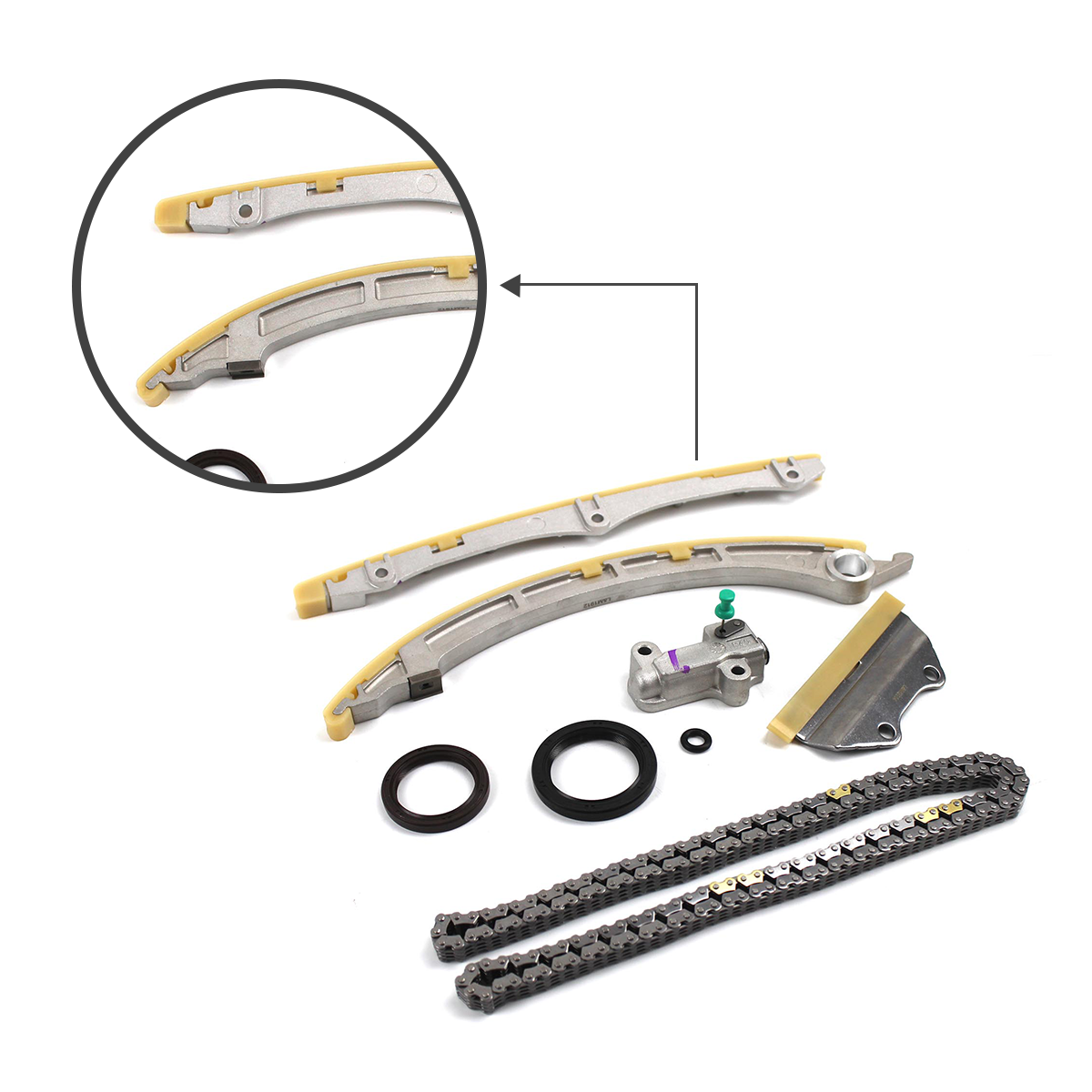 Daysyore® Timing Chain Kit for 2008-2012 Honda Accord 2009-2014 Acure 14530-RZA-A01 14510-R40-A01 TSX 2.4 K24