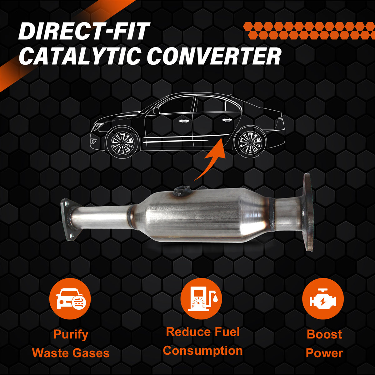 Catalytic Converter 16299, Catalytic Converter for 2003-2007 Honda Accord, Daysyore Catalytic Converter, Car Catalytic Converter