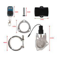 2 Set Electric Exhaust Cutout with Remote Switch 2.5 Inch