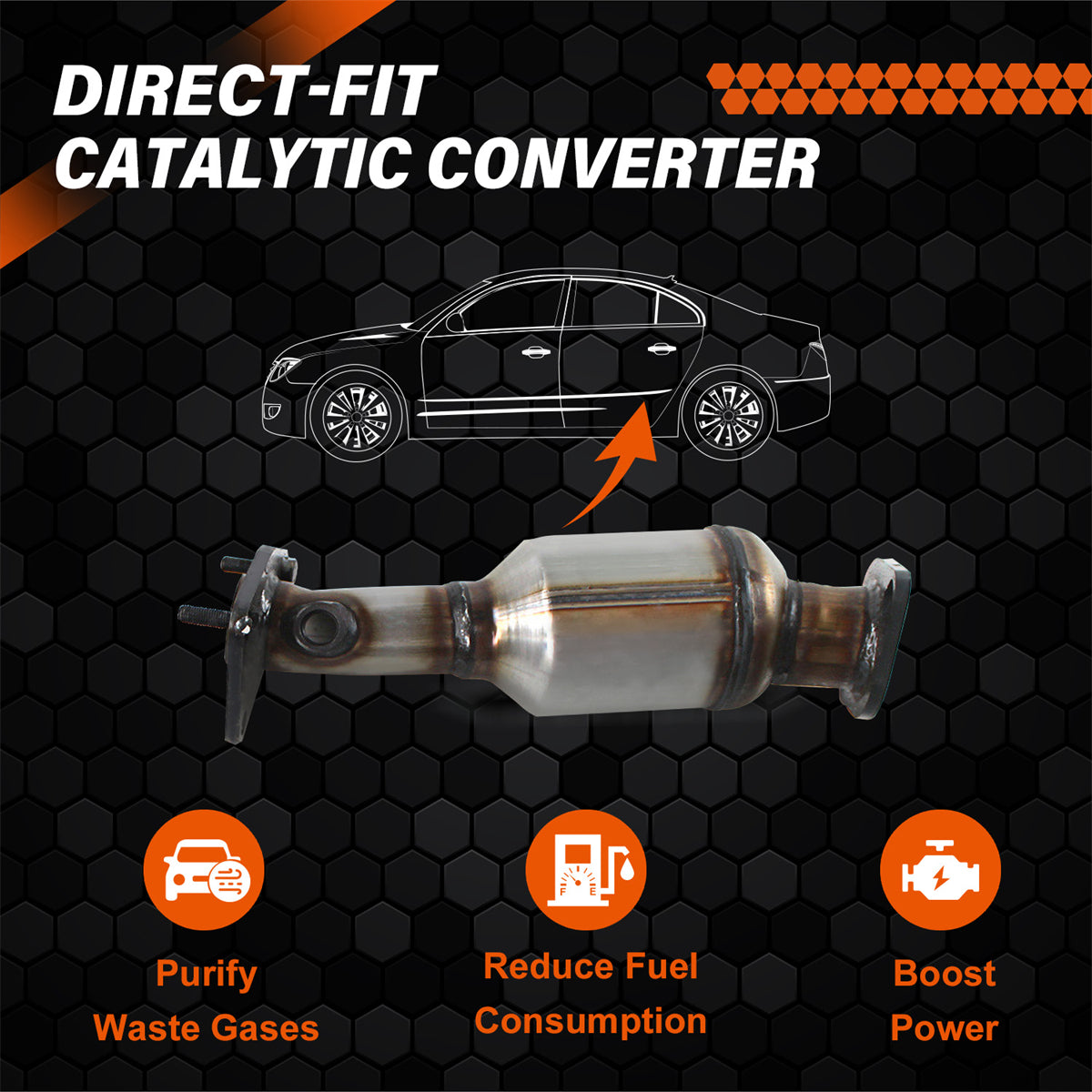 Catalytic Converter 16399 16400 16467 16468, Catalytic Converter for 2005-2018 Nissan, Daysyore Catalytic Converter, Car Catalytic Converter