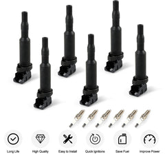 Daysyore Ignition Coils +Iridium Spark Plugs,Car Ignition Coils +Iridium Spark Plugs,Ignition Coils +Iridium Spark Plugs for BMW, Auto Ignition Coils +Iridium Spark Plugs