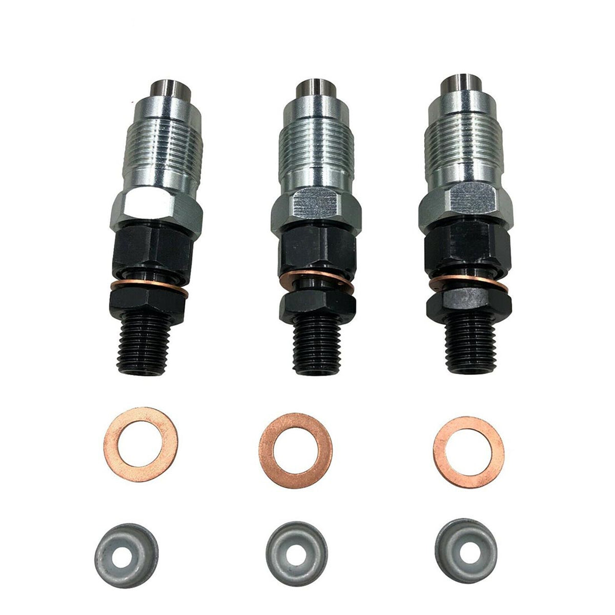 Daysyore 3pcs Fuel Injector, Fuel Injector H1600-53000 16001-53002 16001-53000, Fuel Injector for Kubota, Fuel Injector D722 Engine,Auto Fuel Injector 