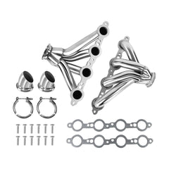 Daysyore Exhaust Header for 1923-1967 Chevrolet LS Universal Swap Conversion LS1 LS2 LS3 LS6 (Silver Polished)