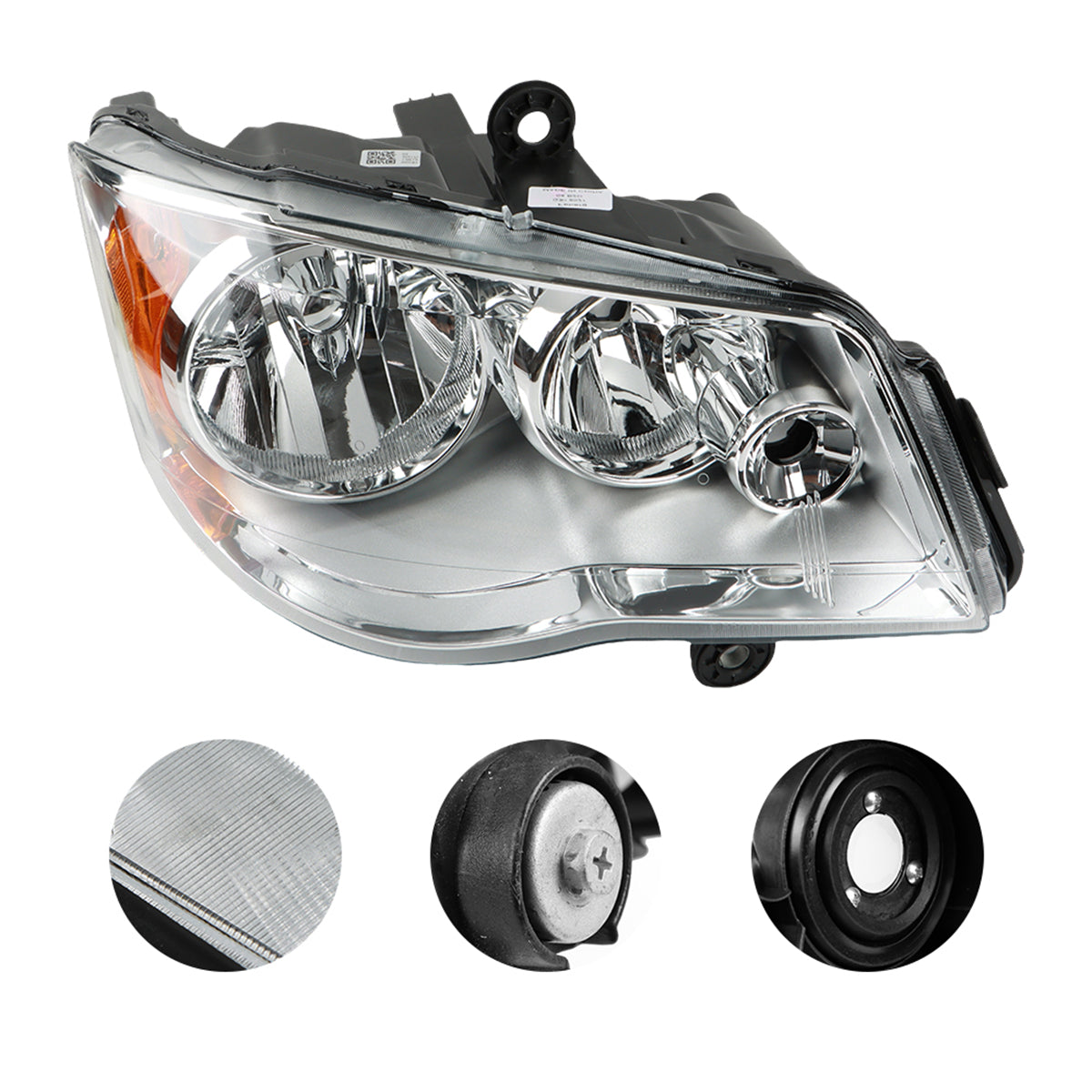 Daysyore 2pcs Headlight Assembly, Headlight Assembly for 2011 to 2018, Headlight Assembly Dodge Grand Caravan,Car Headlight Assembly