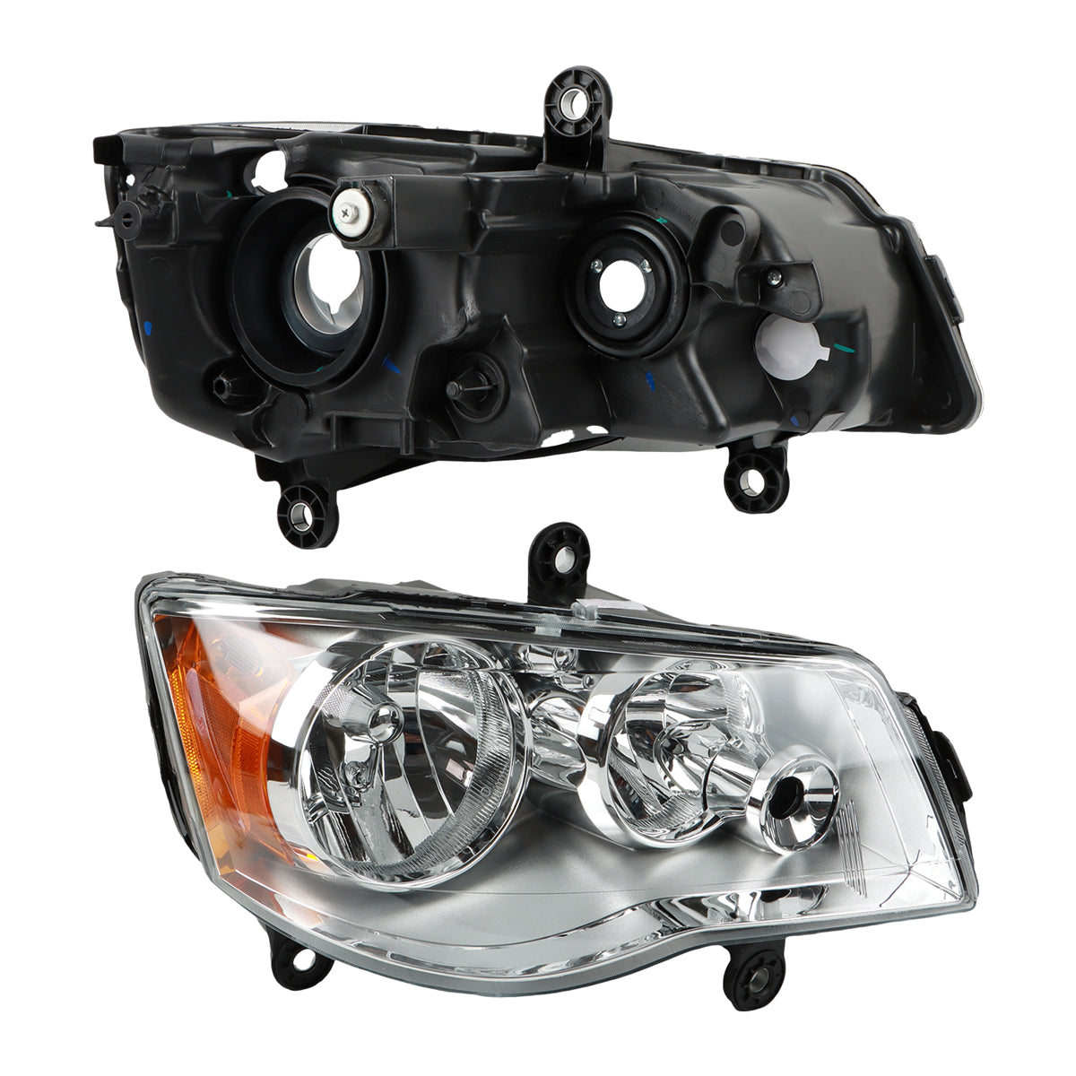 Daysyore 2pcs Headlight Assembly, Headlight Assembly for 2011 to 2018, Headlight Assembly Dodge Grand Caravan,Car Headlight Assembly