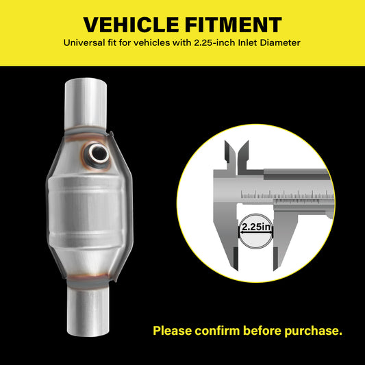 Fitment of Daysyore Catalytic Converter 2.25 Inch 