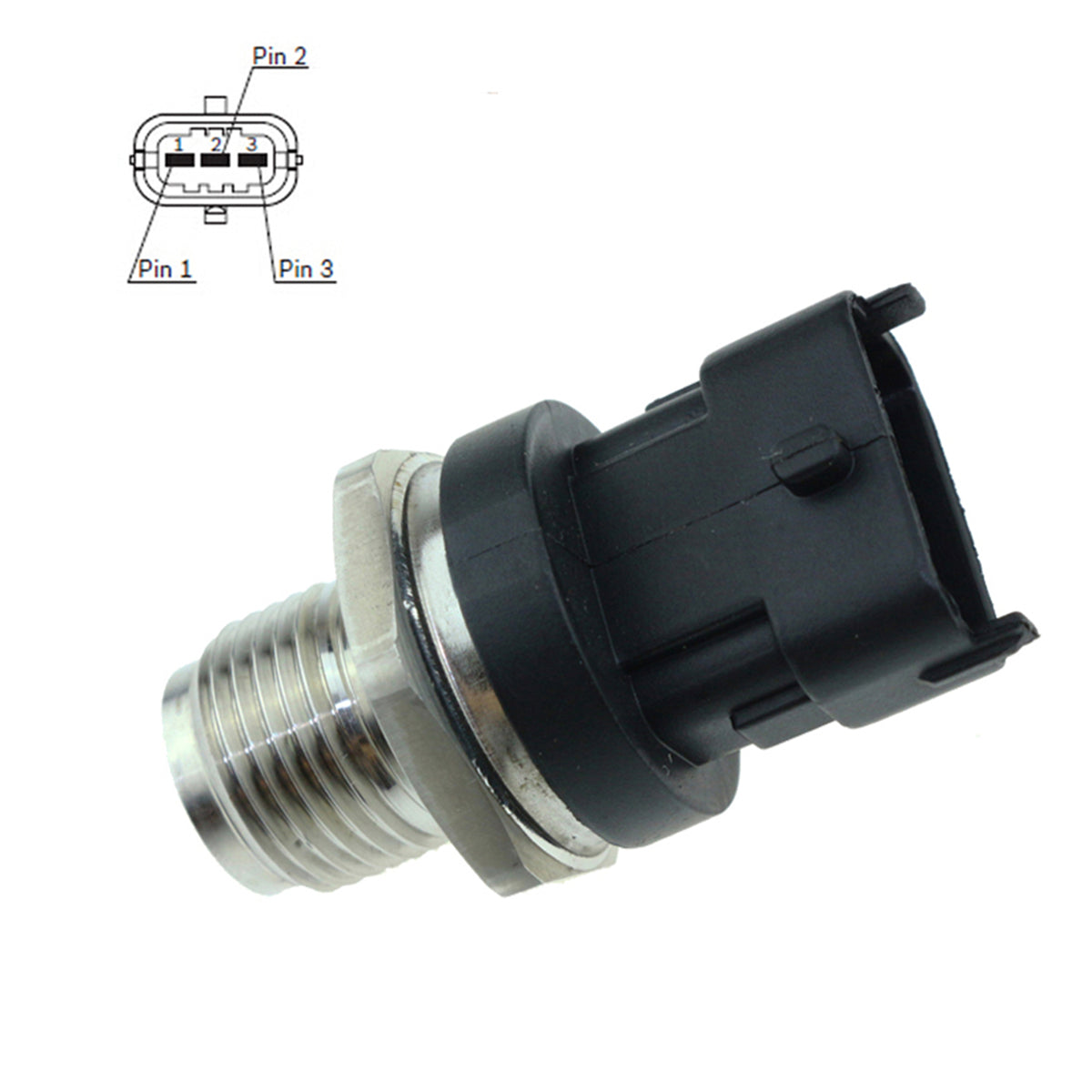 Fuel Rail Pressure Sensor 0281006018 WE01-13-GC0 for 2006-2015 Ford, Daysyore Fuel Rail Pressure Sensor, Car Fuel Rail Pressure Sensor