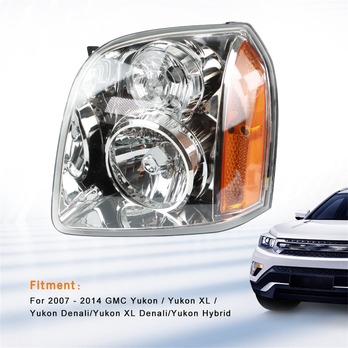 Daysyore 2pcs Headlight Assembly ,Headlight Assembly GMC Yukon, Auto Parts Headlight Assembly, Car Headlight Assembly 