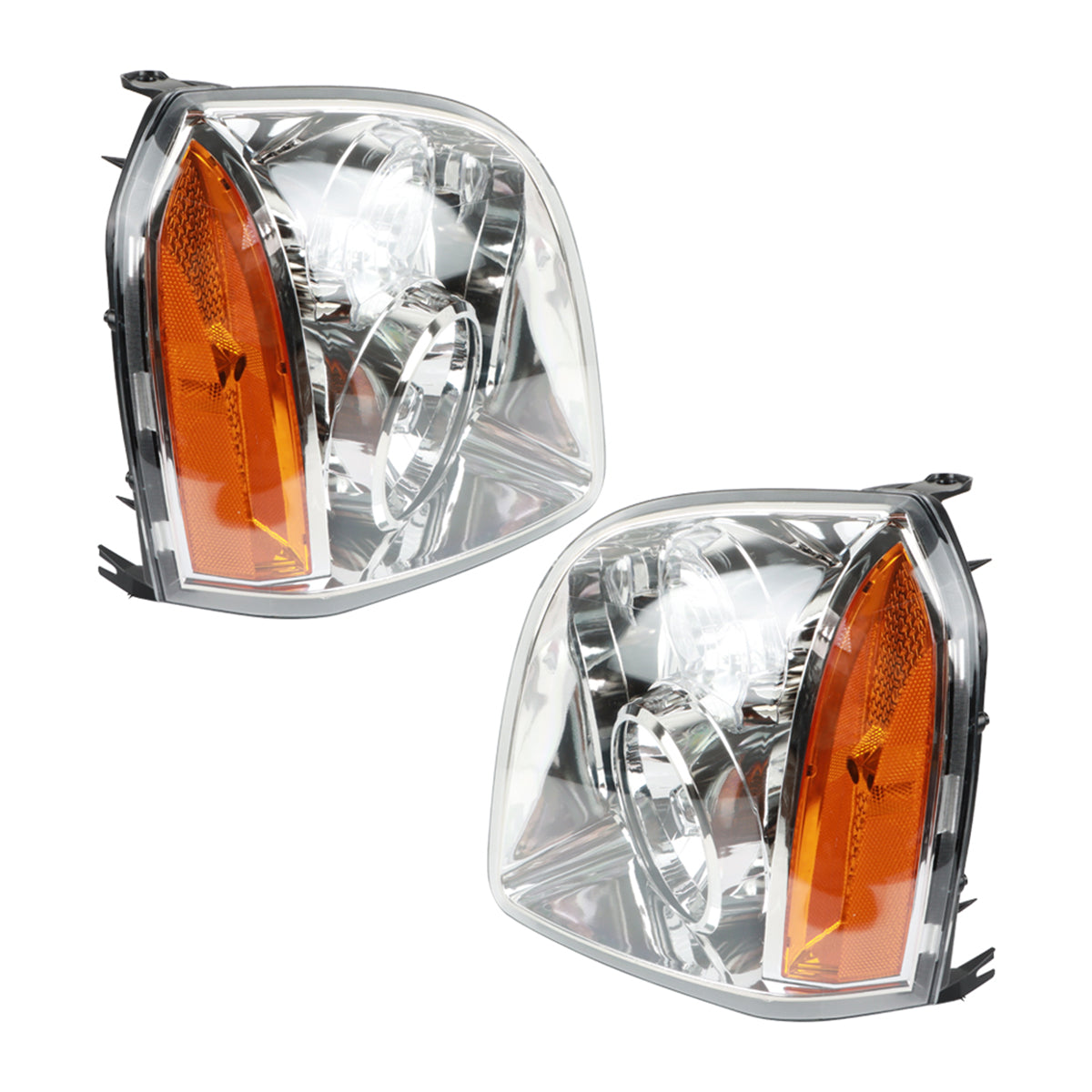 Daysyore 2pcs Headlight Assembly ,Headlight Assembly GMC Yukon, Auto Parts Headlight Assembly, Car Headlight Assembly 