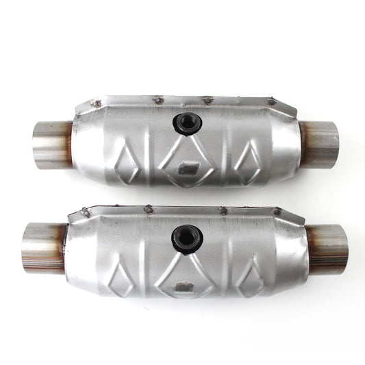 Daysyore 2.5" Universal Catalytic Converter 2Pc w/O2 Port