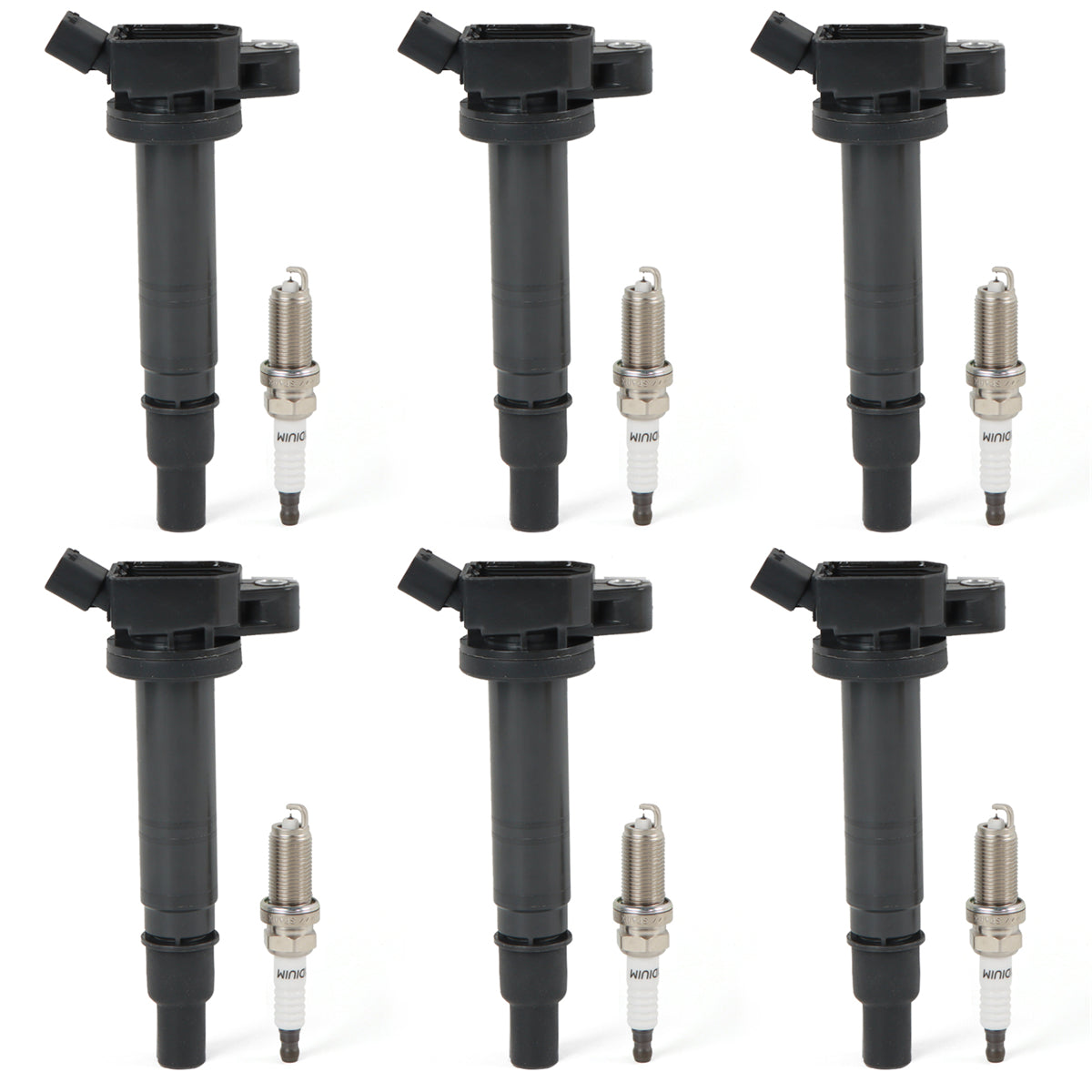 Daysyore 6pcs Ignition Coils +6pcs Double Iridium Spark Plugs, 6pcs Ignition Coils +6pcs Double Iridium Spark Plugs for Toyota Tacoma 4Runner,6pcs Ignition Coils +6pcs Double Iridium Spark Plugs 4.0L UF495,Auto 6pcs Ignition Coils +6pcs Double Iridium Spark Plugs