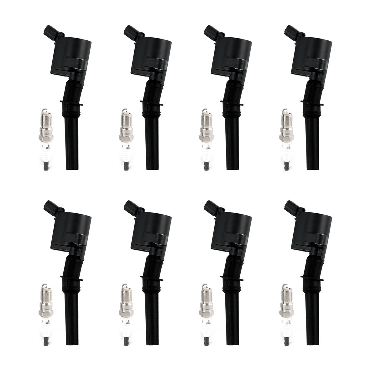 Daysyore 8pcs Ignition Coils +8pcs Iridium Spark Plugs for Ford F150 5.4L FD503