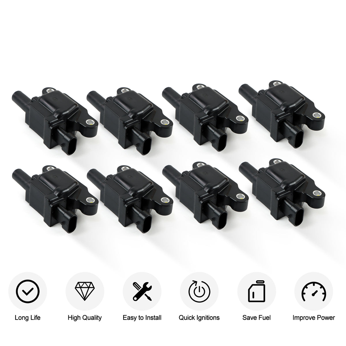 Daysyore 8pcs Ignition Coils, 8pcs Ignition Coils for Chevrolet GMC, 8pcs Ignition Coils V8 UF413,Auto 8pcs Ignition Coils