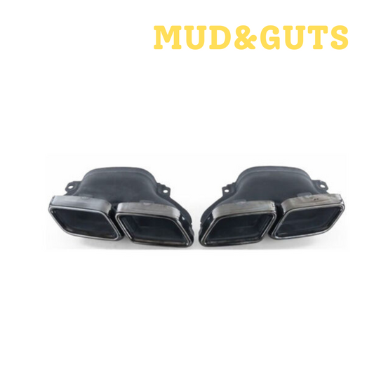 Mud&Guts 2Pcs Car Exhaust Muffler Pipe Tips Tailpipe For Mercedes Benz W205 C63 2015-2018
