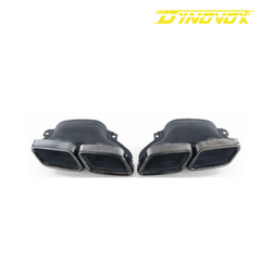 DynoVox 2Pcs Car Exhaust Muffler Pipe Tips Tailpipe For Mercedes Benz W205 C63 2015-2018