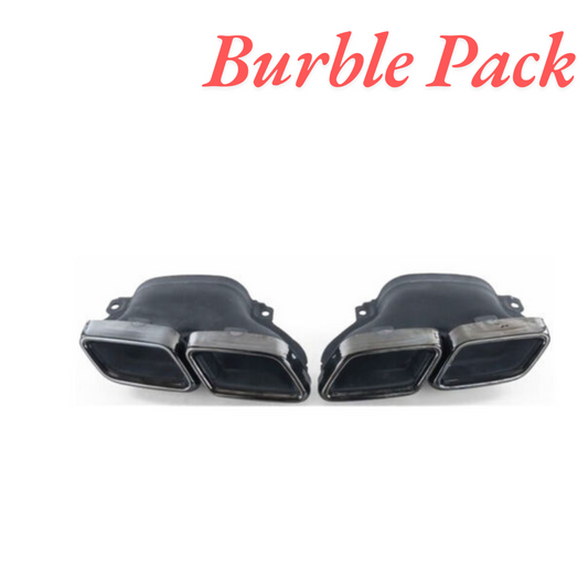 Burble Pack 2Pcs Car Exhaust Muffler Pipe Tips Tailpipe For Mercedes Benz W205 C63 2015-2018