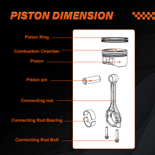 Piston & Connecting Rod Kit 5184347AH for 2011-2019 Dodge Chrysler Jeep Ram 3.6l