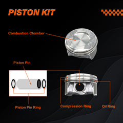 8Pcs Engine Pistons Set M278 A2780302317 Φ24mm Φ92.9mm for Mercedes-Benz W222 W166 W221 4.6L 4.7L