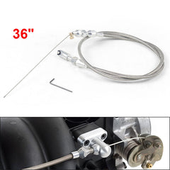 Stainless Steel Braid Car Retrofitting Throttle Cable Kit for GM LS1 Engine (36 Inch)