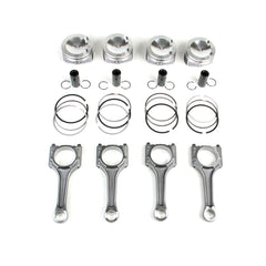 4Pcs Pistons and Connecting Rods Set 06H107065DM for Audi A4 Q5 VW Jetta 2.0T (Φ23mm)